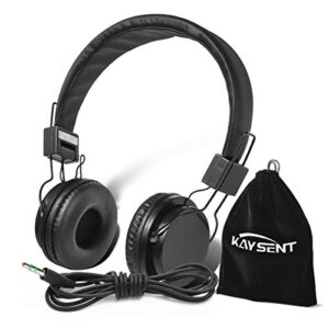kaysent heavy duty headphones set for students - (khpb-10b) 10 packs classroom kids' headphones for school, library, computers, children and adult(no microphone)