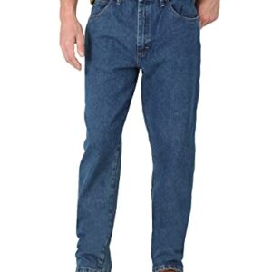 Rustler mens Classic Relaxed Fit Jeans, Dark Stonewash, 36W x 32L US