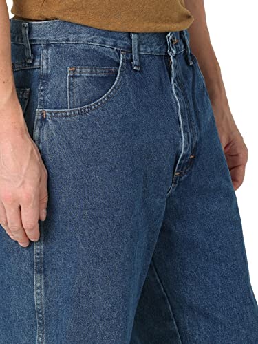 Rustler mens Classic Relaxed Fit Jeans, Dark Stonewash, 36W x 32L US