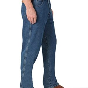 Rustler mens Classic Relaxed Fit Jeans, Dark Stonewash, 36W x 32L US