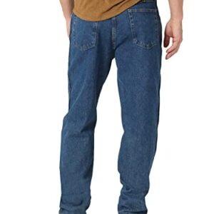 Rustler mens Classic Relaxed Fit Jeans, Dark Stonewash, 36W x 32L US