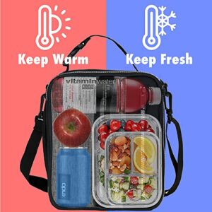 opux Insulated Lunch Box for Men Women Adult, Compact Lunch Bag for Kids Boy Girl Teen, Soft Lunch Cooler Bag for Work School, Leakproof Lunchbox Lunch Pail with Clip-on Buckle, Heather Gray