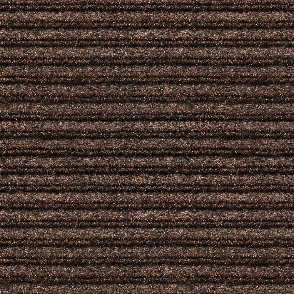 House, Home and More Indoor Outdoor Double-Ribbed Carpet Runner with Skid-Resistant Rubber Backing - Bittersweet Brown - 3 Feet x 10 Feet