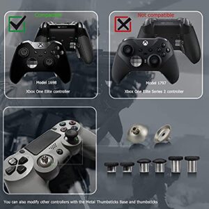 AQIDAP Elite Kit for Xbox One Elite Controller Accessory (6 Different Metal Analog Sticks - 4 Paddles - 2 D-Pads - and 2 Magnetic Base Xbox One Elite Controller Replacement Parts)