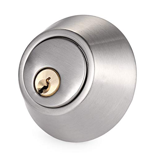 Weiye Front Door Entry Lever Lockset and Single Cylinder Deadbolt Combination Set, Satin Nickel Keyed