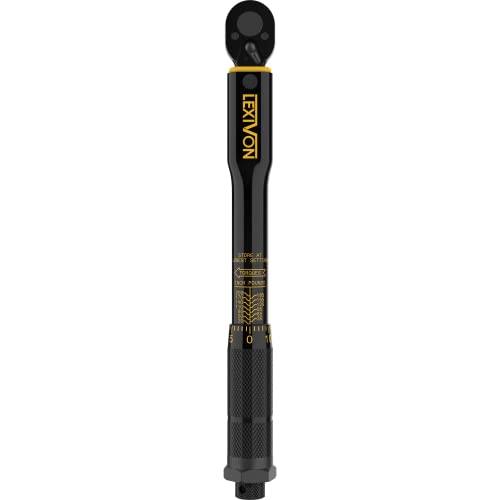 LEXIVON Inch Pound Torque Wrench 1/4-Inch Drive | 20~200 in-lb/2.26~22.6 Nm (LX-181)