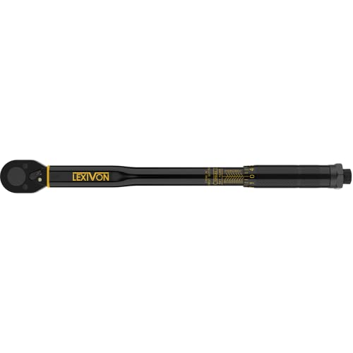 LEXIVON 3/8-Inch Drive Click Torque Wrench 10~80 Ft-Lb/13.6~108.5 Nm (LX-182)