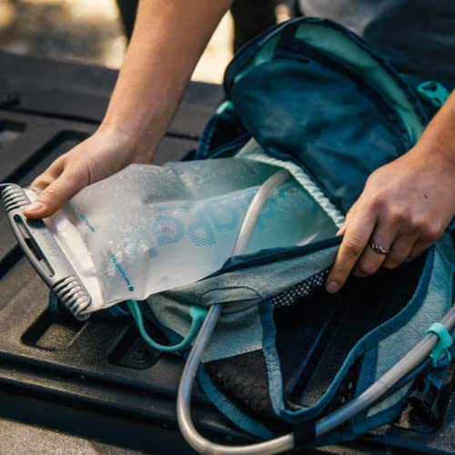 Hydrapak A262 Shape-Shift Low-Profile Water Bladder/Reservoir for Hydration Backpacks, 2-Liter (75 oz.), High Flow Bite Valve, Safe & Reliable, Clear