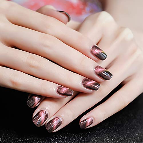 Mobray Cat Eye Gel Nail Polish Set, 6Pcs 3D Cateye Magnetic Gel Polish Kit with 1*Black Base Gel and 1*Magnetic Stick Soak Off Nail Lamp Nail Art for Women.