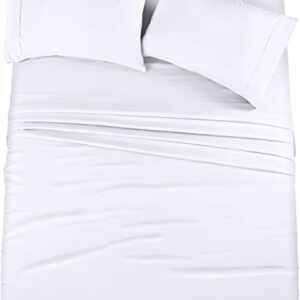 Utopia Bedding California King Bed Sheets Set - 4 Piece Bedding - Brushed Microfiber - Shrinkage and Fade Resistant - Easy Care (California King, White)