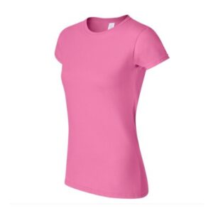 Gildan Women's Softstyle Cotton T-Shirt, Style G64000L, Multipack, Azalea (2-Pack), Medium