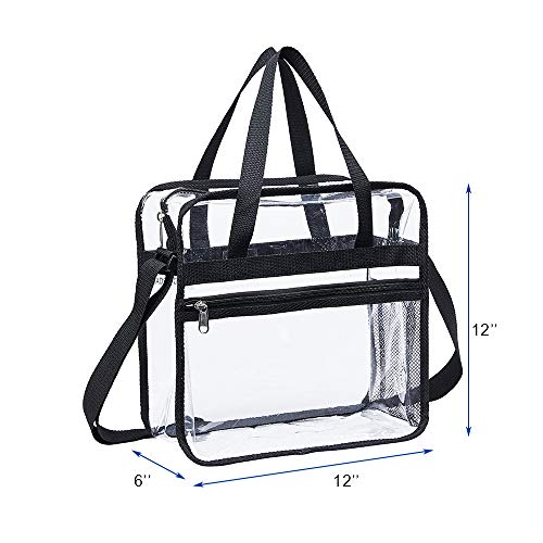 Clear Bag Stadium Approved,Security Approved Clear Tote Bag-12"X12"X6"