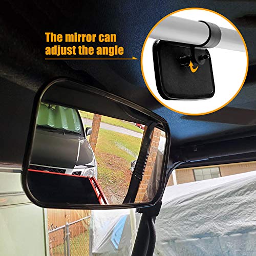 RANSOTO UTV Rearview Side Mirror And Center Mirror Set 1.6" - 2" Bar Compatible with Polaris RZR Ranger Can-Am Maverick Yamaha Rhino Kawasaki Honda Pioneer Talon Arctic Cat