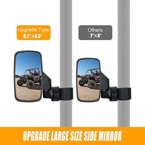 RANSOTO UTV Rearview Side Mirror And Center Mirror Set 1.6" - 2" Bar Compatible with Polaris RZR Ranger Can-Am Maverick Yamaha Rhino Kawasaki Honda Pioneer Talon Arctic Cat