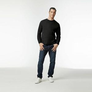 Gildan Men's DryBlend Long Sleeve T-Shirt, Style G8400, 2-Pack, Black, Large