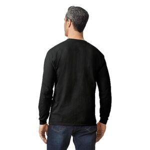 Gildan Men's DryBlend Long Sleeve T-Shirt, Style G8400, 2-Pack, Black, Large