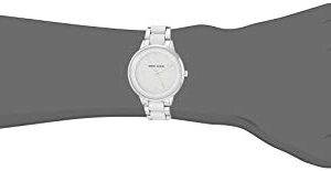 Anne Klein Women's AK/1413LGSV Silver-Tone and Light Grey Resin Bracelet Watch