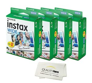 fujifilm instax wide instant film 8 pack (80 exposures) for use with fujifilm instax wide 300, 200, and 210 cameras…