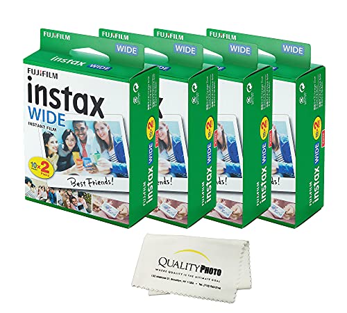 Fujifilm instax Wide Instant Film 8 Pack (80 Exposures) for use with Fujifilm instax Wide 300, 200, and 210 Cameras…