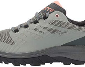 Salomon Outline Gore-TEX Hiking Shoes for Women, Shadow/Urban Chic/Coral Almond, 8