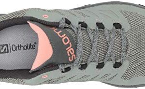 Salomon Outline Gore-TEX Hiking Shoes for Women, Shadow/Urban Chic/Coral Almond, 8