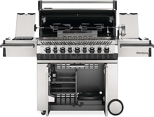 Napoleon PRO665RSIBNSS-3 Prestige PRO RSIB Natural Gas Grill, 665 sq.in. + Infrared Side and Rear Burners, Stainless Steel