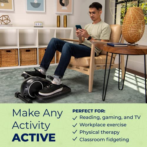 DeskCycle Ellipse Under Desk Elliptical Machine - Get Fit While You Work with Our Compact Mini Seated Elliptical Machine - Burn Calories, Boost Energy, Tone Muscles, and Increase Productivity