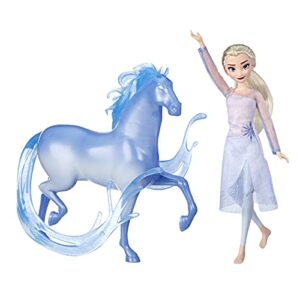 disney frozen 2 elsa doll and nokk figure, toy for kids 3 and up