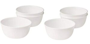 corelle livingware 1032595 28-ounce super soup/cereal bowl, winter frost white - set of 6