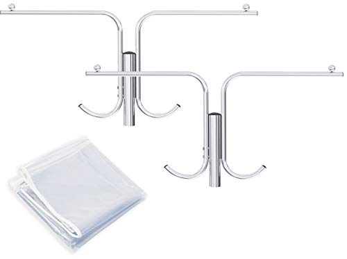 Cover and Tube Bracket for SimpleHouseware Z-Base Garment Rack (Garment Rack NOT Included)