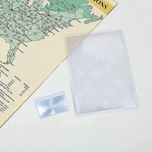 MAGDEPO 2X Large Area Magnifying Sheet Rigid Acrylic Full Page for Reading Books, Maps, Newspapers, DIY Solar Concentrator/Projection/Computer Screen Enlarger