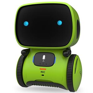 gilobaby kids robot toys, interactive robot companion smart talking robot with voice control touch sensor, dancing, singing, recording, repeat, birthday gifts for boys ages 3+ years (green)