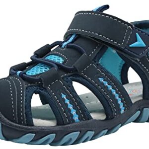 Apakowa Kid's Boy's Soft Sole Close Toe Sport Beach Sandals (Toddler/Little Kid) (Color : Blue, Size : 6 M US Toddler)
