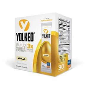 YOLKED - Clinically Tested and NSF-Certified All Natural Muscle Building Supplement - Increase Lean Muscle, Reduce Muscle Loss, and Improve Recovery with Protein’s Perfect Partner, 30 Servings