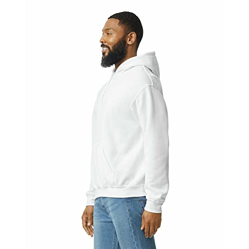 Gildan Adult Fleece Hoodie Sweatshirt, Style G18500, Multipack, White (1-Pack), Large