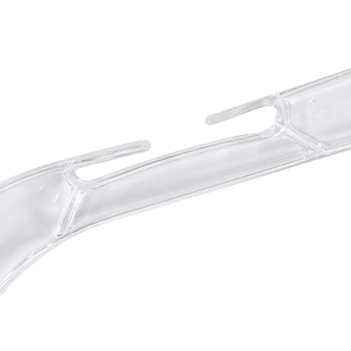 17 inch Clear Plastic Dress Hangers (Case of 20) - Features a Chrome Swivel Hook and Notched Shoulders - Perfect for Lightweight Fabrics and Can Be Used for Retail Stores