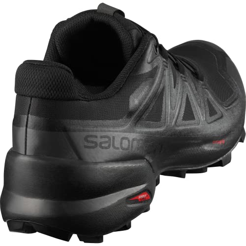 Salomon Speedcross 5 Gore-tex Trail Running Shoes for Men, Black/Black/Phantom, 10.5