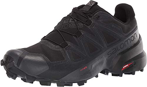 Salomon Speedcross 5 Gore-tex Trail Running Shoes for Men, Black/Black/Phantom, 10.5