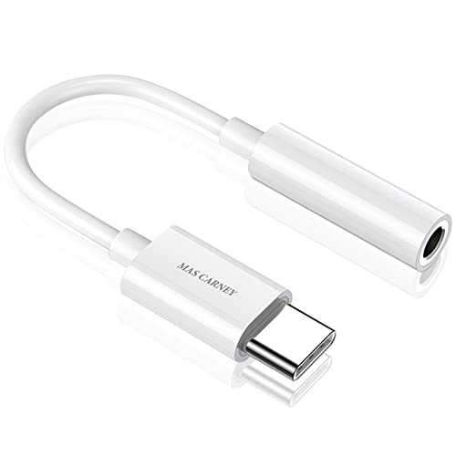 MAS CARNEY USB Type C to 3.5mm Female Aux Adapter, HiFi Audio Headphones Jack, Compatible with Huawei Google Pixel Mi Moto Z iPad Pro MacBook etc Android/iOS/Win10 USB Type C Device