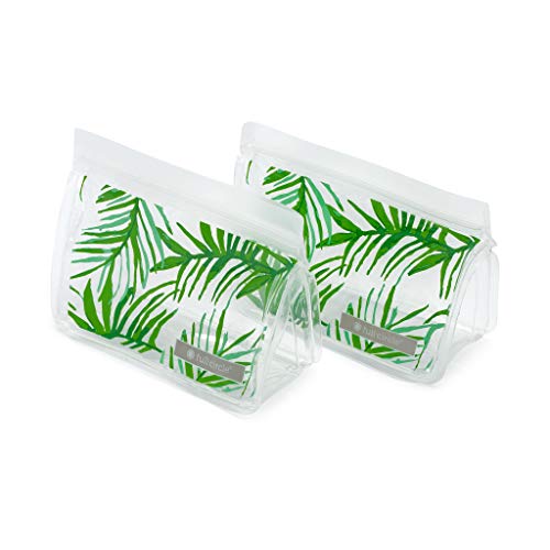 Full Circle ZipTuck, Reusable Plastic Snack Bags Set, Palm Leaves