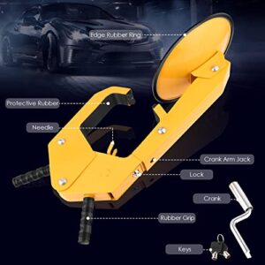 Hurbo Wheel Lock Clamp Adjustable Tire Boot Lock Anti-Theft Lock Clamp Boot Tire Claw for Parking Car Truck RV Boat Trailer