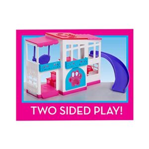 Barbie Pet Dreamhouse 2-Sided Playset, 10-pieces Include Pets and Accessories, Kids Toys for Ages 3 Up by Just Play