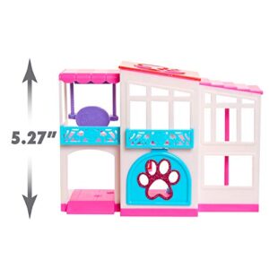 Barbie Pet Dreamhouse 2-Sided Playset, 10-pieces Include Pets and Accessories, Kids Toys for Ages 3 Up by Just Play