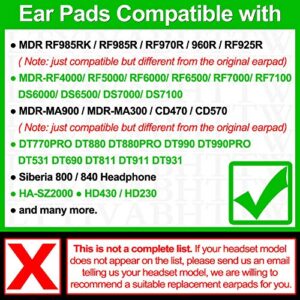 Replacement Ear Pads Compatible with DT770, DT880, DT990, DT 770 PRO, DT 880 PRO, DT 990 PRO Headphones (Black)