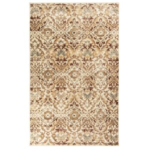superior area rugs for bedroom, farmhouse, kitchen, entryway, laundry room | living room decor | tamara collection tamara attractive rug with jute backing, maroon - 5' x 8'