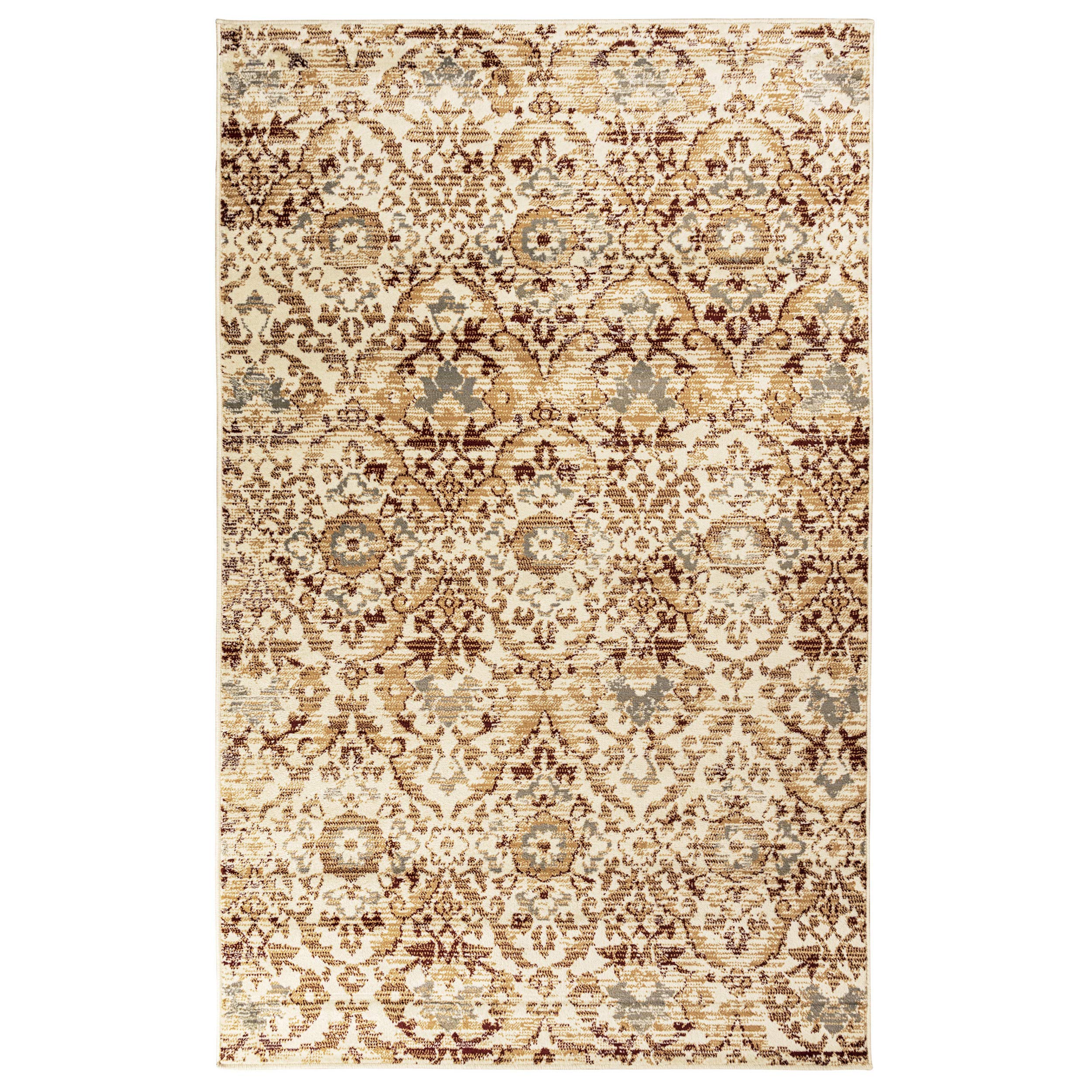 SUPERIOR Area Rugs for Bedroom, Farmhouse, Kitchen, Entryway, Laundry Room | Living Room Decor | Tamara Collection Tamara Attractive Rug with Jute Backing, Maroon - 5' x 8'