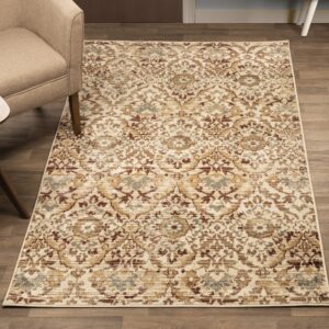 SUPERIOR Area Rugs for Bedroom, Farmhouse, Kitchen, Entryway, Laundry Room | Living Room Decor | Tamara Collection Tamara Attractive Rug with Jute Backing, Maroon - 5' x 8'