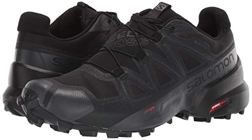 Salomon Speedcross 5 Gore-tex Trail Running Shoes for Men, Black/Black/Phantom, 10