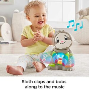 Fisher-Price Linkimals Learning Toy Smooth Moves Sloth With Interactive Music And Lights For Infants And Toddlers