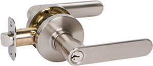 delaney hardware d54511 vl passage lever, satin nickel deadbolt lock